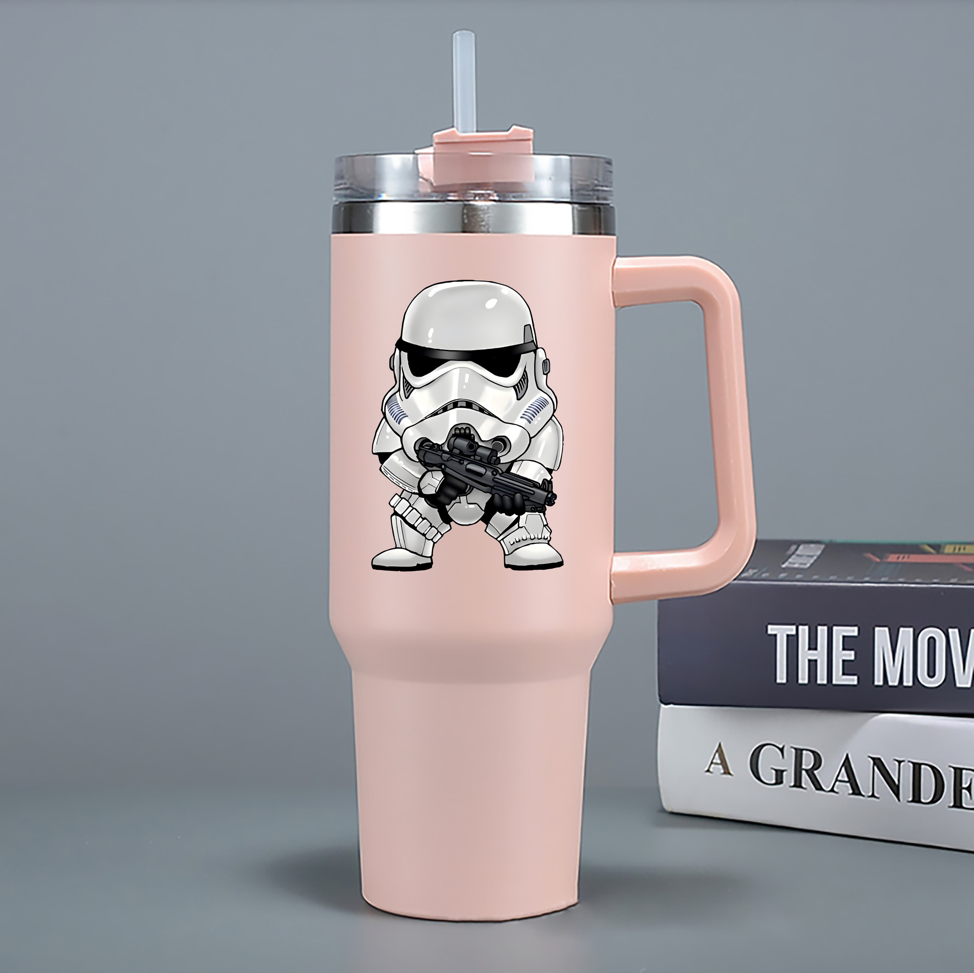 （画像用） スター・ウォーズ Star Wars 1200mL車用タンブラー - クリスタルステッカー（プラスチックストロー付き）